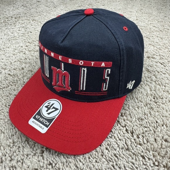 ’47 Other - Minnesota Twins Hat 47 Hitch Cooperstown Double Header Baseline Snapback Navy
